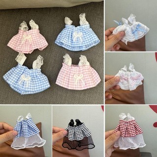 Quần áo váy công chúa búp bê Cotton 10–15 cm, 7 kiểu dáng dễ thương, phụ kiện trang trí