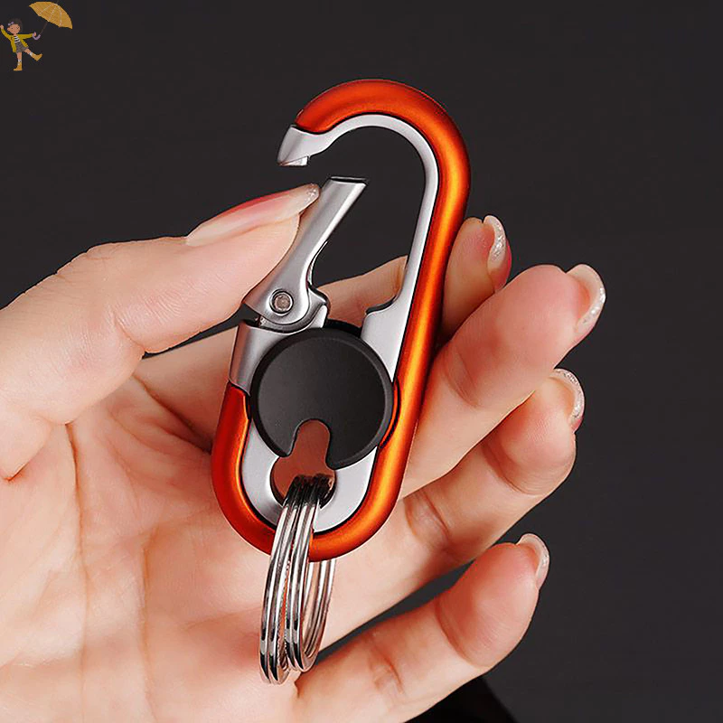 Móc khóa ô tô sáng tạo móc khóa nam thời trang cắm trại leo núi kim loại móc khóa kiểu dáng xe ô tô tự động. Chất liệu thép không rỉ.