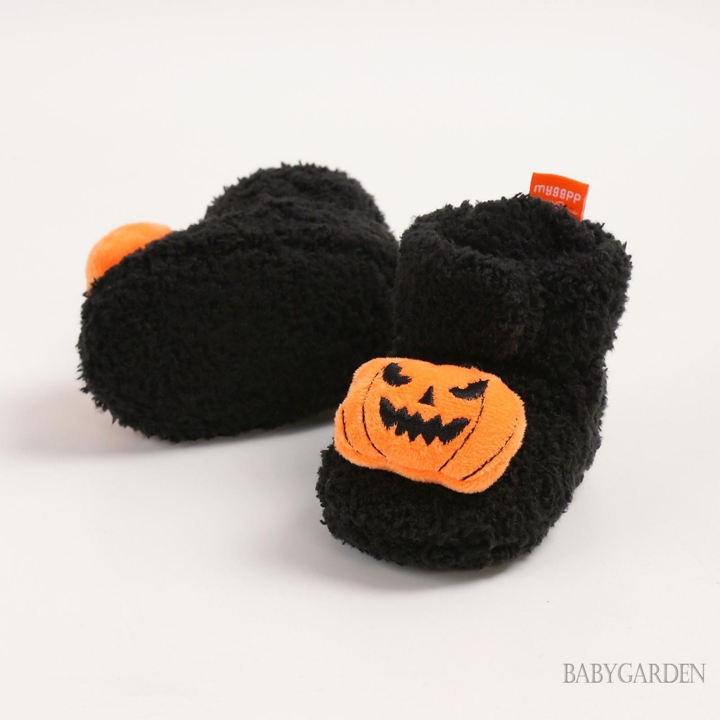 Baga-baby Halloween Booties Dép Mềm Chống Trơn Trượt Thu Đông Ấm Áp Trẻ Sơ Sinh Giày Tập Đi Đầu Tiên