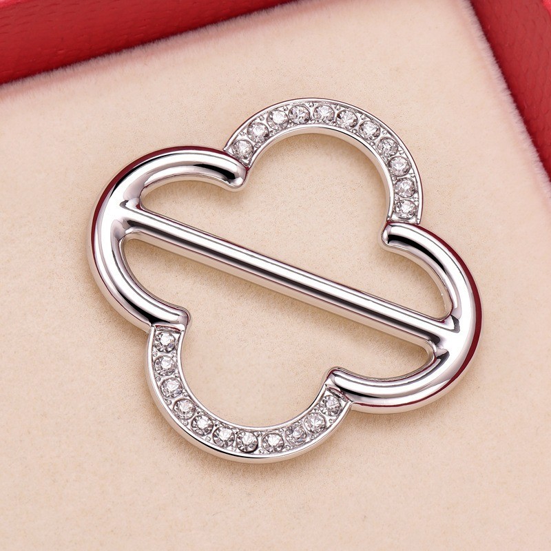 Kim Cương Giả Bốn Lá Cỏ Ba Lá Đa Năng Góc Nút Áo Sơ Mi Thời Trang Cao Cấp Áo Thun Viền Nút Thắt Lưng Cố Định Khăn Lụa Khóa Phụ Kiện