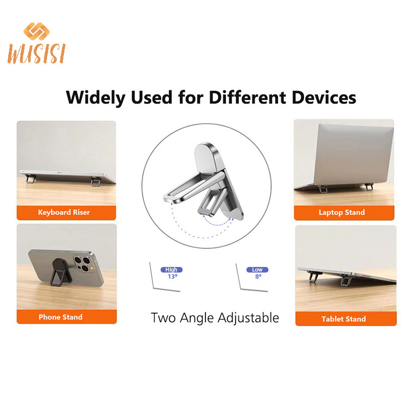 [WUSISI] 2 Giá đỡ laptop kim loại di động, gập lại, làm mát cho máy tính xách tay