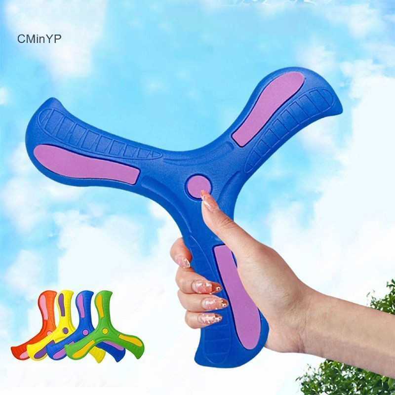 Cyp Trẻ Em Thể Thao Ngoài Trời Đĩa Bay Mềm EVA Cảm Ứng Boomerang Lưng Phi Tiêu Ném Tay Spinner Cha Mẹ-Con Trò Chơi Tương Tác Vinh Quang
