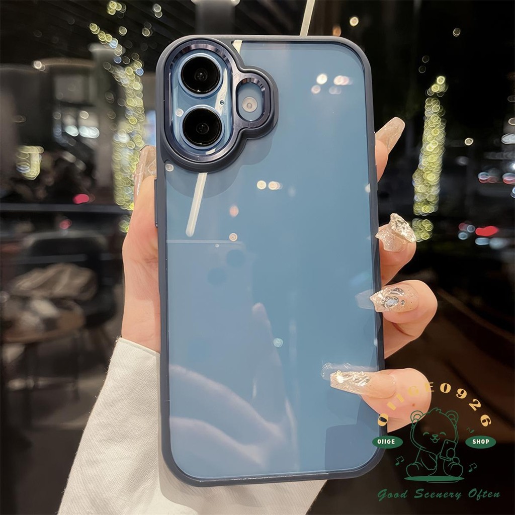 【 Ốp lưng iphone16 】 Cảm giác da ống kính kim loại Vỏ điện thoại iphone16 Pro Max 15 14 13 12 cho vỏ iPhone Vỏ mềm silicon TPU chống sốc