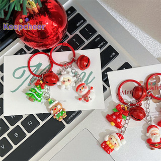 [Keepcheer] Móc khóa Giáng sinh dễ thương Phim hoạt hình Ông già Noel Người tuyết Mặt dây chuyền Vòng chìa khóa Ba lô Phụ kiện trang trí Quà tặng năm mới Giáng sinh [Mới]