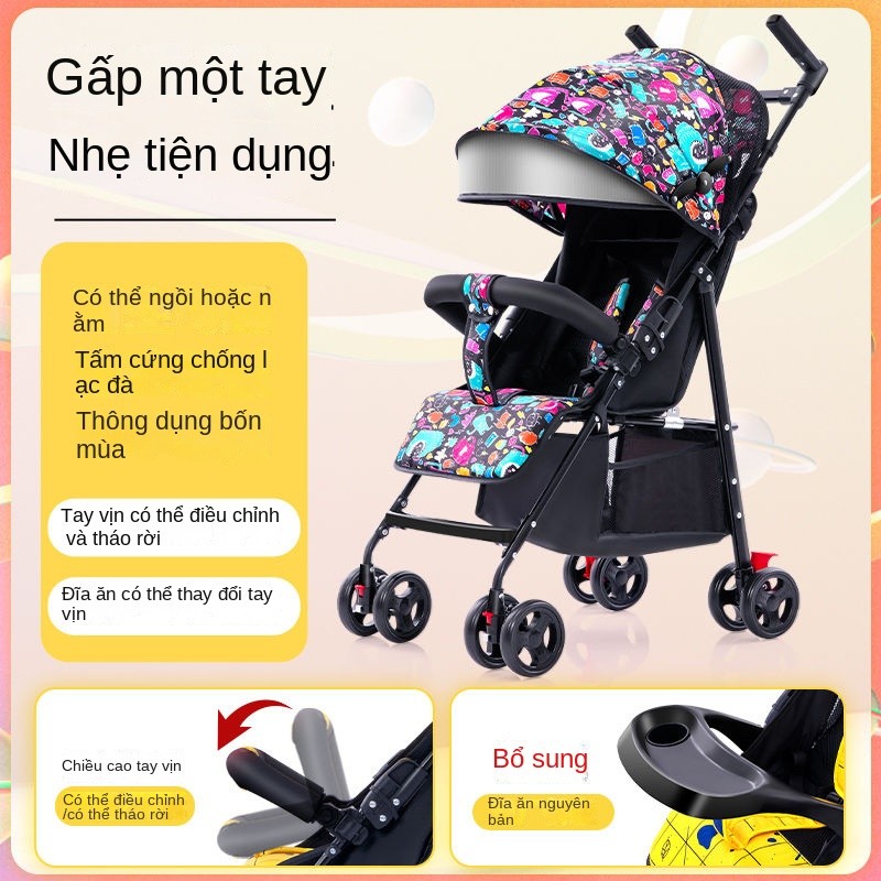 Xe Đẩy Trẻ Em, Có Thể Ngồi, Nằm, Xe Nhẹ Và Có Thể Gập Lại, Trẻ Em Trẻ ...