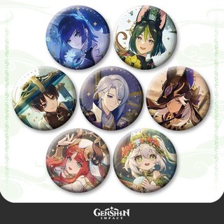 Genshin Tác Động Trò Chơi Furina Neuvillette Wriothesley Xiao Scaramouche Huy Hiệu Nút Thổ Cẩm Chân Cosplay Bộ Sưu Tập Đồ Chơi Túi Trang Trí Quà Tặng
