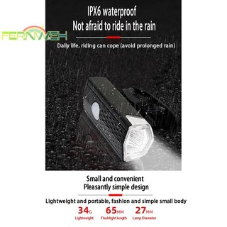 [Fernweh] Đèn xe đạp USB LED có thể sạc lại Bộ đèn pha phía trước chu kỳ núi Đèn pin Đèn cảnh báo an toàn khi đi xe đạp [MỚI]
