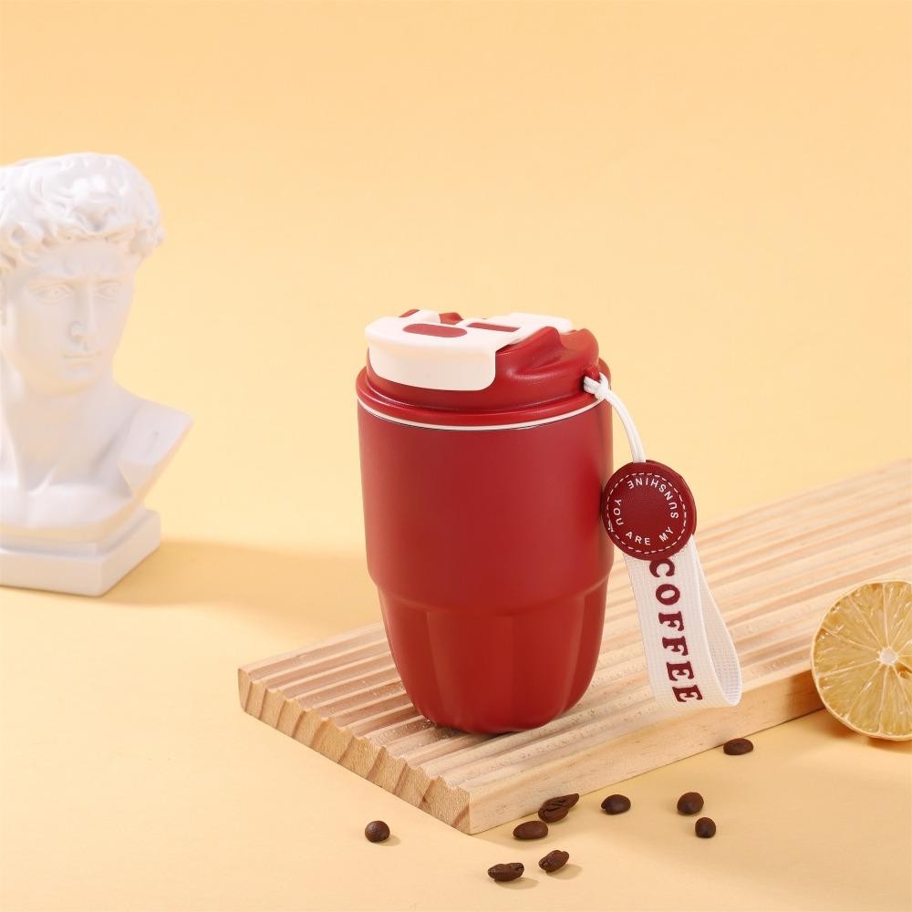 Cốc cà phê bằng thép không gỉ FUHUIOT, Cốc uống nước kép cầm tay Mini, Đồ uống thời trang tiện lợi Bình chân không dung tích nhỏ tại nhà