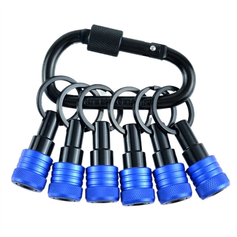Pcf * 6 Cái 1 4inch Lục Giác Nhôm Tua Vít Bit Giá Đỡ Nối Dài Thanh Khoan Vít Adapter Thay Đổi Móc Khóa Portabl