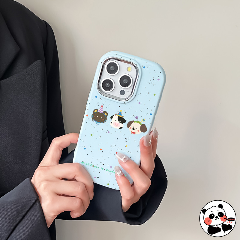 Ốp Điện Thoại Hình Bầu Dục Cho Vivo V40 V30 V29 Pro V27 Pro V27E V23 V21 V21S V20 Y100 X90 Pro Y77 Y76S Y74S Y76 Y16 Y02S X100S X100 Siêu Bao Hoạt Hình Dễ Thương Chó Con Chấm Bi Vỏ Mềm