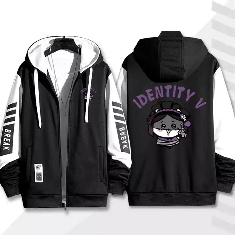 Sq3 Chiikawa Identity V Emma Woods Gardener áo khoác dây kéo Áo khoác Hoodie cardigan áo len Unisex dài tay Top Cosplay