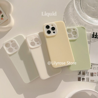 Ốp Điện Thoại Jelly Liquid Cho iPhone 16 15 14 13 12 Pro Max Vỏ Apple iPhone 11 16 Plus Chống Rơi Đơn Giản Hồng Vàng Xanh Dương