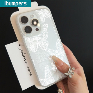 ibumpers Ốp Lưng iPhone Xinh Hàn Quốc Bướm In Hình Ốp Điện Thoại TPU Trong Suốt nhám Silicon Mềm Chống Sốc Chống Bẩn Cho Iphone 16 15 14 12 13 11 Pro Max IP 7 8 Plus X XS XR