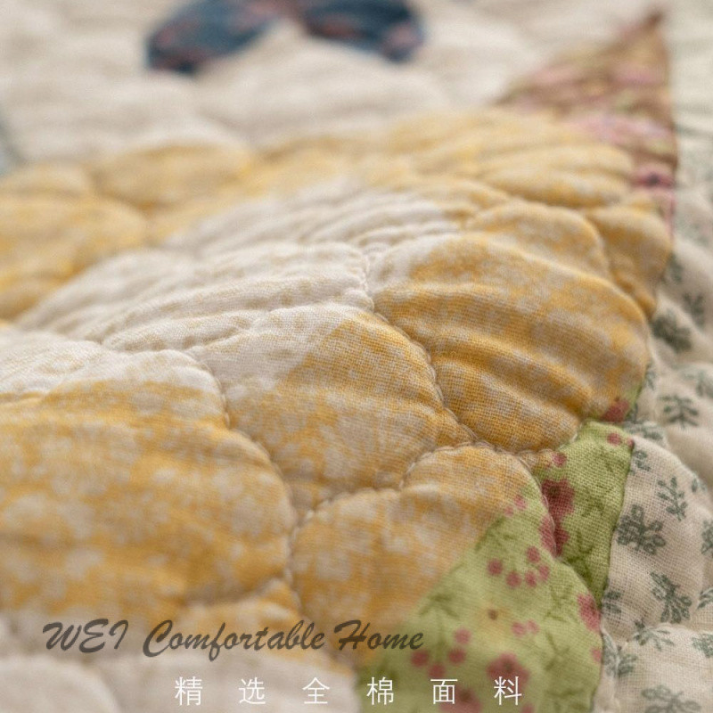 Đệm sofa thời trang hoa nông thôn, bọc khăn cotton, chống trượt, giặt được, dùng bốn mùa