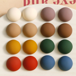 15.5mm Thu Đông Retro Mờ Mờ Nửa Mặt Miếng Dán diy Nhựa Phụ Kiện Bông Tai Kẹp Tóc Vỏ Điện Thoại Chất Liệu