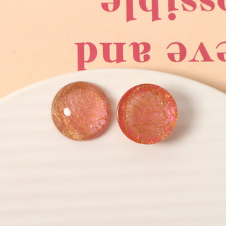 20mm nửa trong suốt dây vàng vẽ thạch Nửa Viên diy Nhựa phụ kiện bông tai kẹp tóc vỏ điện thoại vật liệu bán buôn
