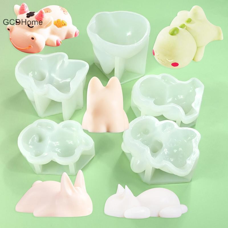 Gcdhome Nằm Rồng Sữa Pudding Khuôn Silicon Custard Khuôn Hoạt Hình Dễ Thương Bánh Thạch Khuôn Trang Trí Bánh Dụng Cụ Nướng Bánh HOT