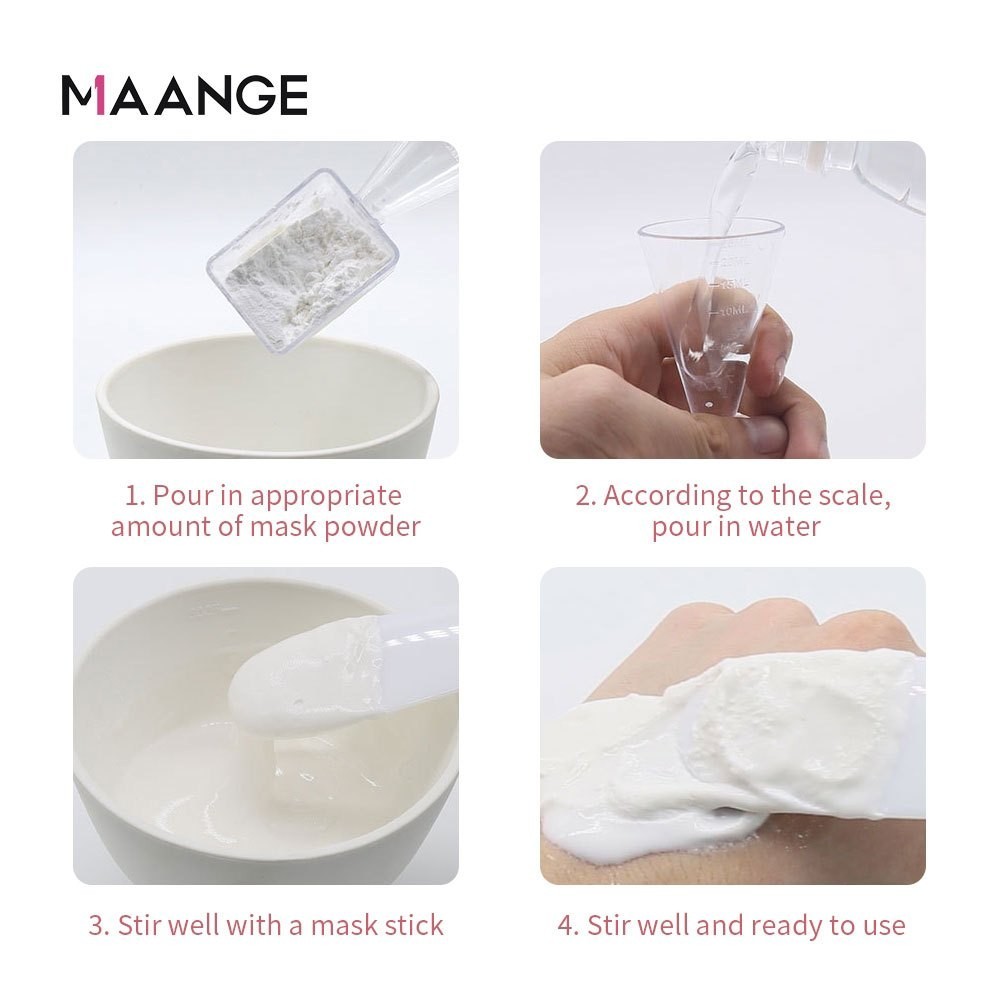 Bộ công cụ mặt nạ tự làm MAANGE chổi quét mặt nạ, Bát + thìa trộn mặt nạ