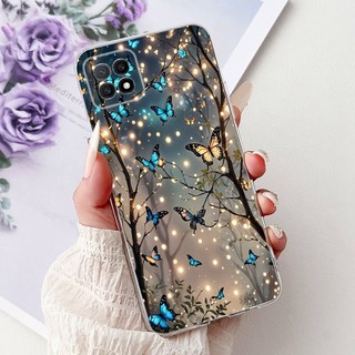 Dành Cho OPPO A53 5G Ốp Lưng Hoa Đẹp Đá Cẩm Thạch Mềm Mại Trong Suốt Silicon Điện Thoại Cho OPPO A72 A73 5G CPH2161 Vỏ Chống Sốc