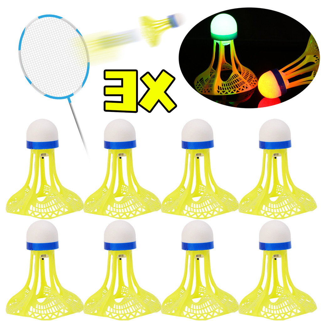 Cầu lông LED ngoài trời đầy màu sắc - Cầu lông có đèn bền chống gió - Bóng cầu lông thể thao phát sáng