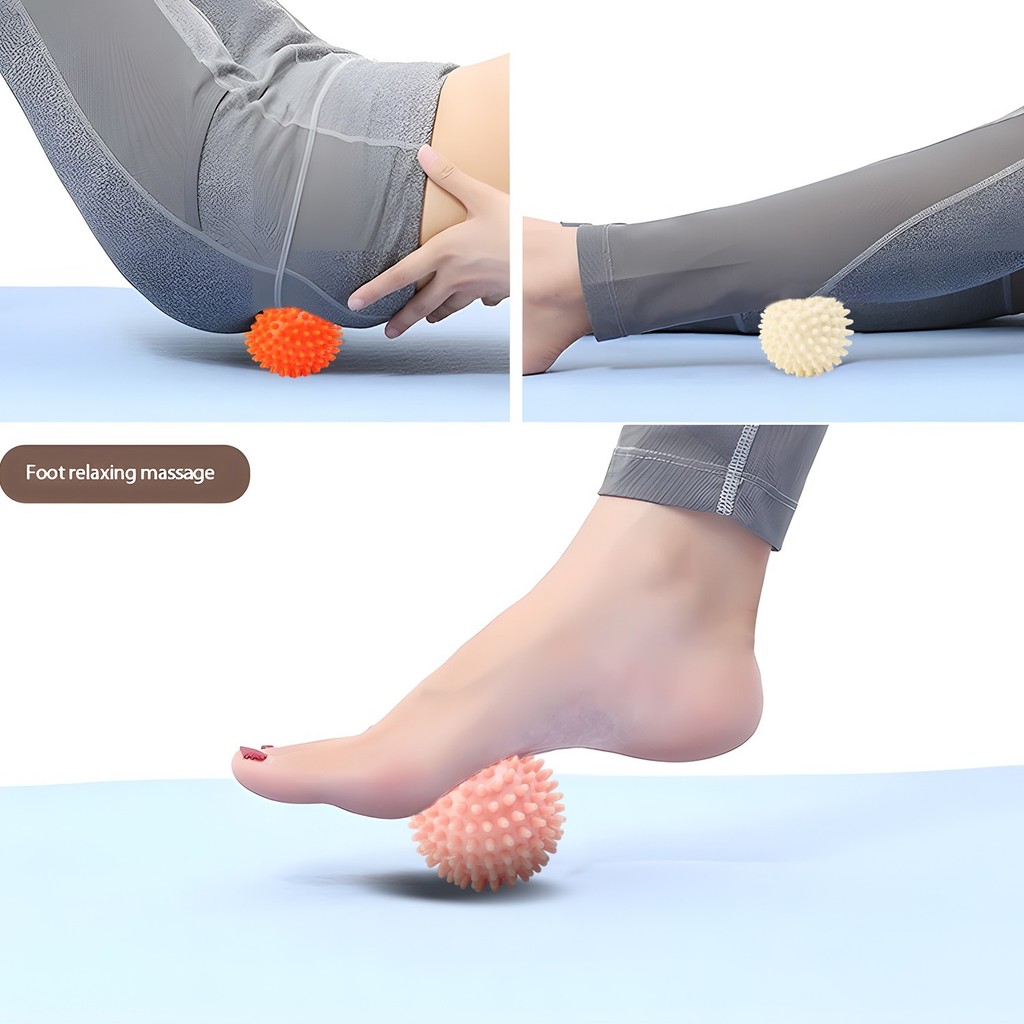 [H & L]﻿ Bộ bóng Fascia phục hồi cơ bắp - Dụng cụ trị liệu Massage PVC cao cấp có bề mặt kết cấu, Lựa chọn 4 màu để thư giãn toàn thân (Bao gồm 1 / 3 / 5 quả bóng)