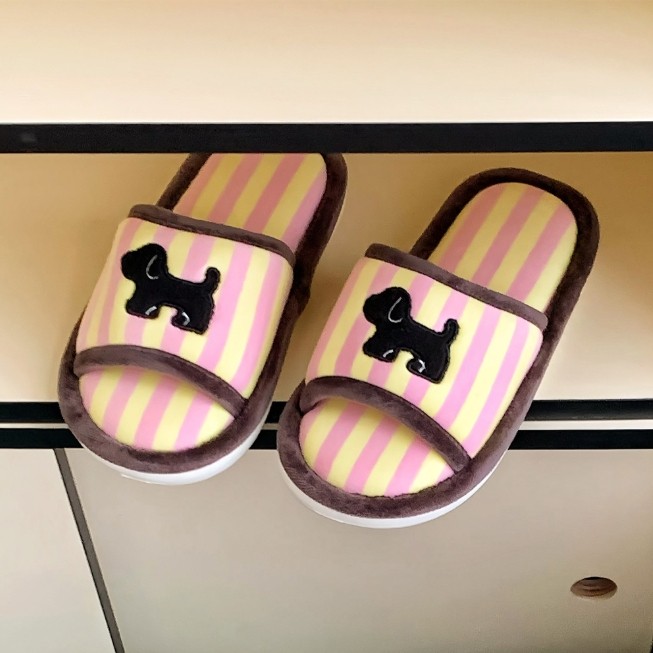 XIXITIAO Dép Vải Lanh Cotton Xuân Hè Điều Hòa Không Khí Phòng Nhà Nữ Màu Sắc Độc Đáo Phù Hợp Với Giày Sàn Sọc
