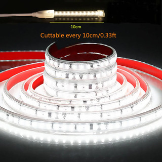 Đèn LED dải siêu mỏng 220V COB Tự dính Chiếu sáng tuyến tính Ruy băng LED linh hoạt Cool Warml Trắng chống nước Trang trí ngoài trời