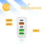 Cốc Sạc Nhanh Travel Charger Củ Sạc Nhanh 120W 5 cổng GaN Sạc nhanh 5 in 1 Fast Charger Set ( 3 USB + 2 Type C)