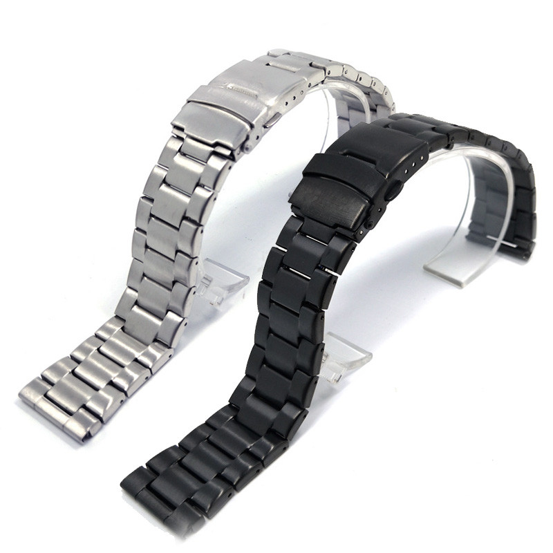 Diver Thép Không Gỉ Dây Đeo Đồng Hồ 20 Mm 22 Mm Ba Hạt Flat End Lặn Đồng Hồ Vòng Tay Cho Nam Nữ Dây Đeo Đồng Hồ Kim Loại Dây Đeo Tay