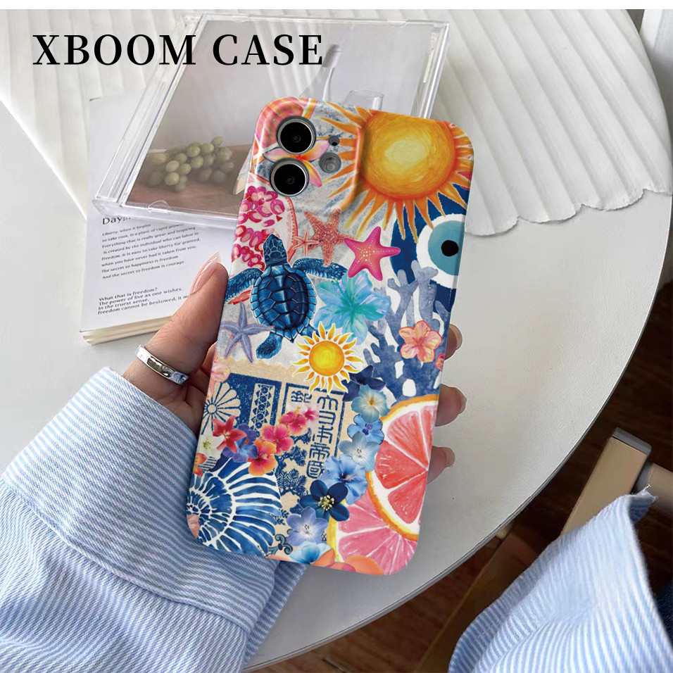 Ốp Điện Thoại Sân Vườn Dưới Nước Cho iPhone16PM 15ProMax 11Pro 12MINI SAMSUNG S22 / 23 / 24 / 25 13plus 7 / 8 SE XS XR Vỏ Cứng Bóng