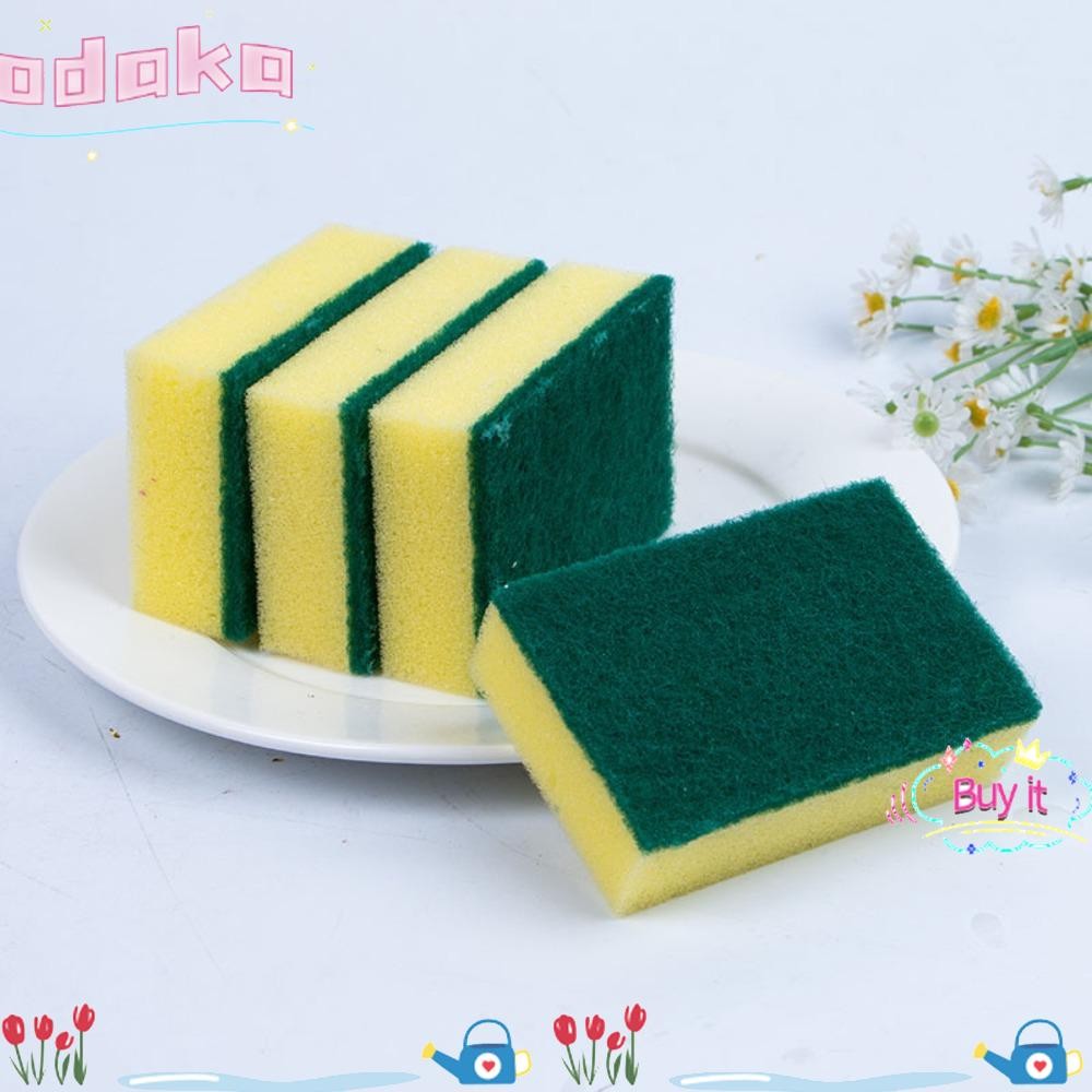 Miếng bọt biển rửa chén ODAKA, Dụng cụ làm sạch gia dụng Miếng bọt biển làm sạch nhà bếp bền bỉ Miếng cọ rửa sạch có thể tái sử dụng
