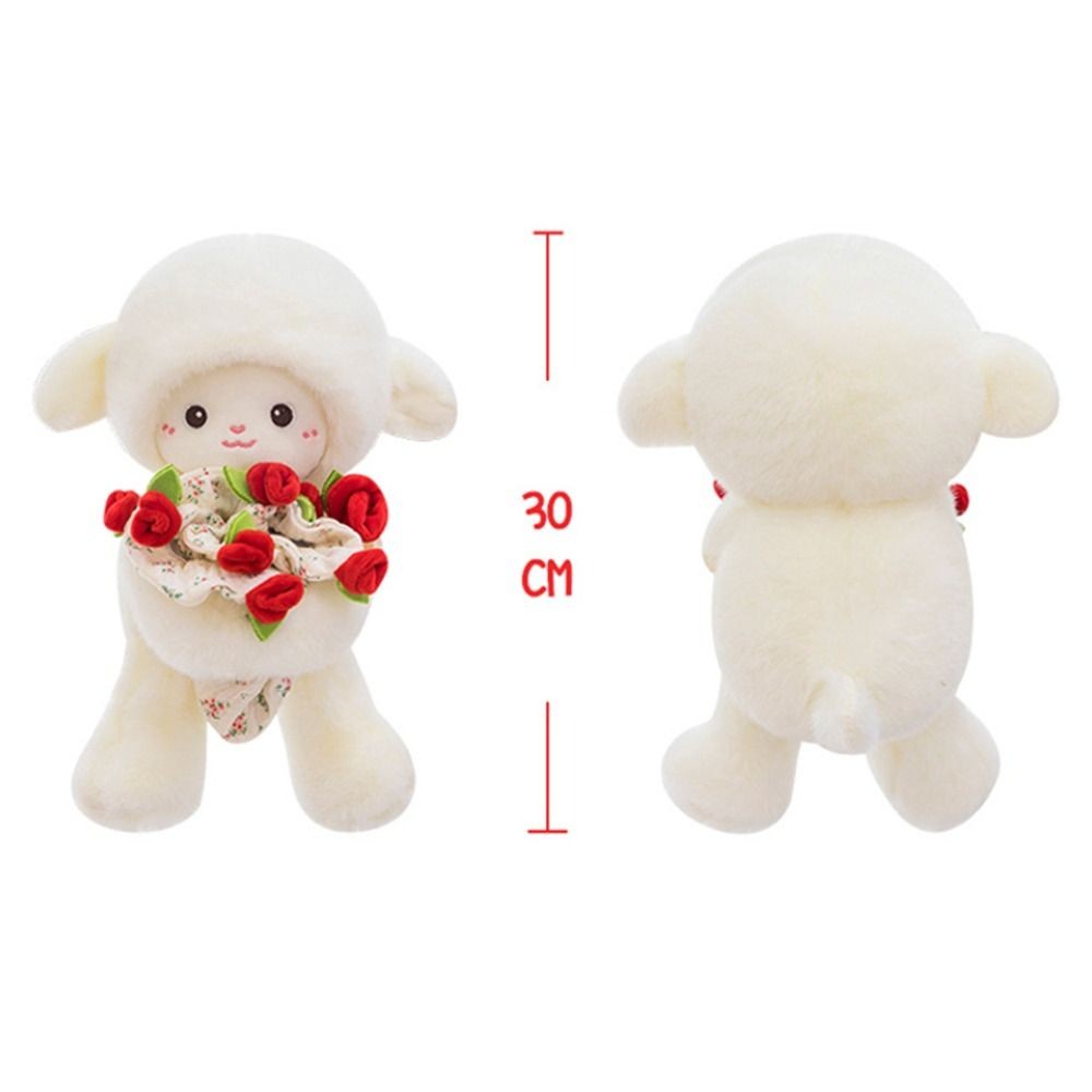 SAIA Từ Ôm Thịt Cừu, Búp Bê Cừu Sang Trọng Nhỏ Mềm Mại, Anime Sáng Tạo Mũ Hoa Hồng Đồ Chơi Sang Trọng Trẻ Em