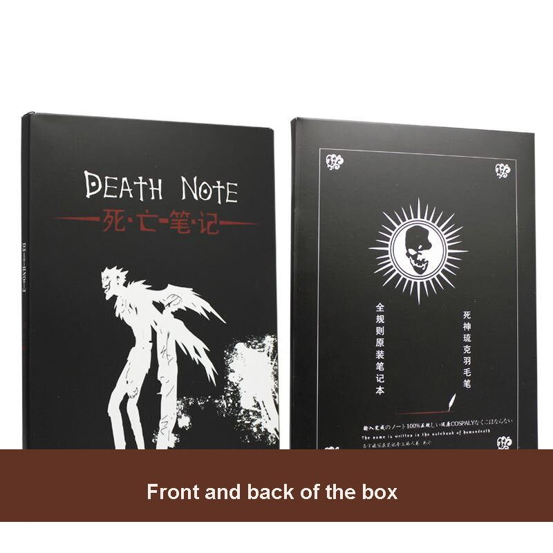 【24H】Sổ tay bìa da in họa tiết anime death note[Có hộp và tặng kèm bút lông, kẹp sách]-sổ death note/sổ da/sổ note