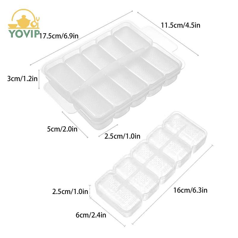 YOVIP 5 / 10 Lưới Cơm Khuôn Sushi Chống Dính Áp Lực Hộp Bảo Quản Dụng Cụ Ăn Trưa DIY Rõ Ràng Nhà Bếp Onigiri Khuôn VN
