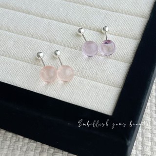 Bông tai bưởi bong bóng nho xoắn ốc nhiều màu sắc, tinh tế đơn giản, phù hợp đa năng