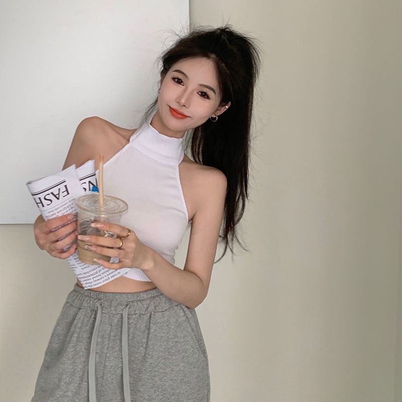 Milyfashion Dây Chuyền Ngọt Cay Phù Hợp Mùa Hè, Thiết Kế Slim-Fit Không Tay Ngắn, Mix Dễ Với Quần Áo Nữ