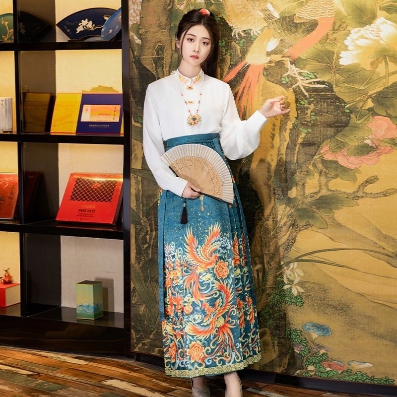 Váy mặt ngựa Hanfu Họa tiết cổ điển Thích hợp cho giới trẻ
