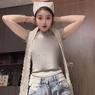 Váy Mini Ren Thêu Hoa Xuyên Thấu, Dây Buộc Lưng Cao