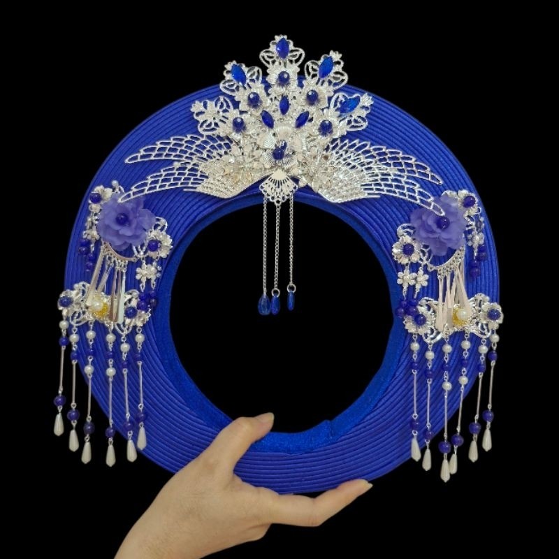 Khăn xếp đính kim quan hầu đồng, mấn hầu đồng đủ các màu và các phụ kiện, đạo cụ phụ kiện