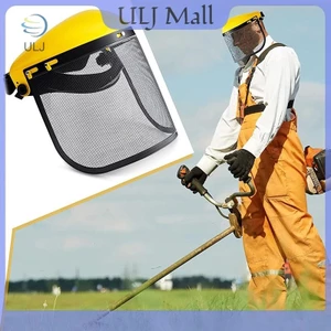 ULJ 1 Chiếc Mũ Bảo Hiểm An Toàn Cắt Cỏ Sân Vườn Bằng Thép Không Gỉ Có Lưới Toàn Mặt Chống Bắn Mặt nạ Bảo Vệ An Toàn Màn Hình Mặt.