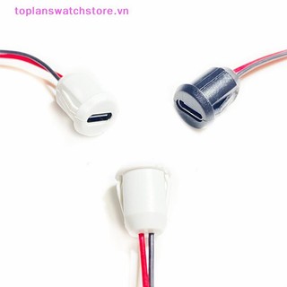 Toplanswatchstore USB-C 2Pin Ổ cắm sạc dòng điện cao USB Type C Đầu nối nữ chống nước VN
