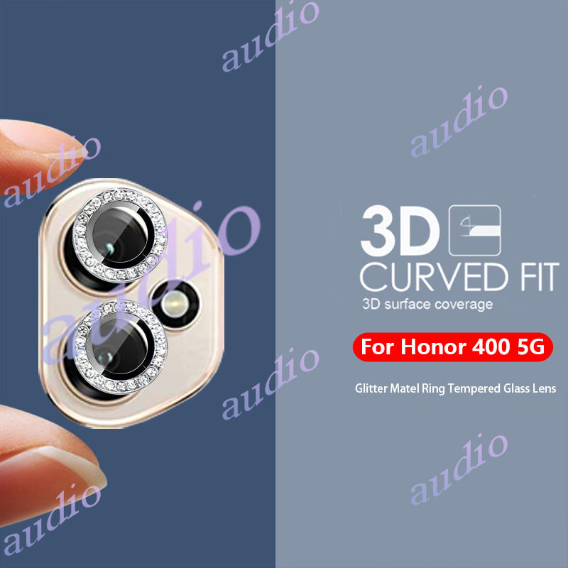 HONOR 600 5G HONOR 400 5G Kim Cương Lấp Lánh Kim Loại Kính Bảo Vệ Ống Kính Máy Ảnh Cho Honor 400 Pro Honor400 Pro 5G Bling Sáng Bóng Coloous Kim Loại Ống Kính Máy Ảnh Vòng Dành Cho Danh Dự 400 Pro Honor 400Pro 5G