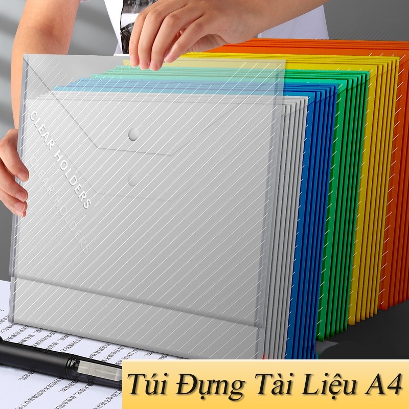 Túi Đựng Tài Liệu Trong Suốt - Túi Clear Bag Đa Năng, Tiện Lợi Tìm Kiếm Dễ Dàng, Sắp Xếp Hồ Sơ Gọn Gàng