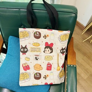 Túi Tote Canvas Bạch Tuyết, Túi Đi Học, Túi Đi Học Thêm, Túi Tote Vải Canvas, Túi Tote Hoạt Hình (35 x 40 (cm))
