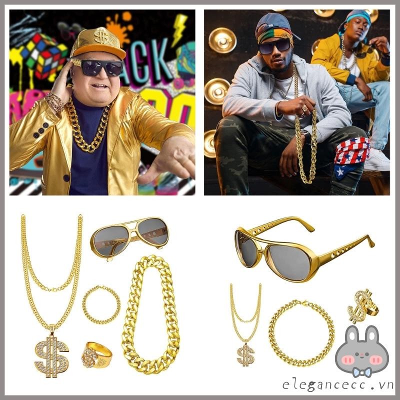 Bộ Trang Phục Hip Hop Thời Đại 80s-90s Cho Rapper, Phụ Kiện Quà Tặng Mát Mẻ