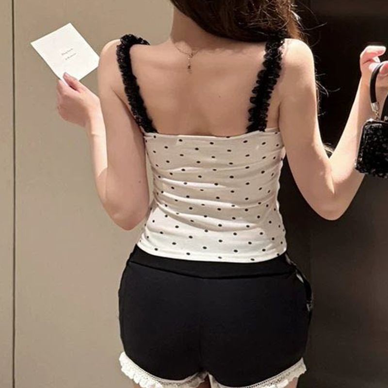 Milyfashion Gạc Gợi Cảm Khâu Pure Desire Áo Ngắn Có Miếng Lót Ngực Quần Áo Nữ