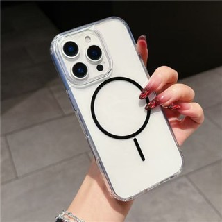 Thích hợp cho iPhone 16 12 13 14 15 11 Pro MAX Plus X XS Max XR 7 8 Plus 12mini 13mini PC Vỏ bảo vệ cứng trong suốt từ tính
