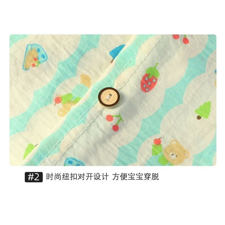 Bộ Đồ Ngủ Phong Cách Mỏng Trẻ Em Mùa Xuân Thu Cardigan Bộ Hai Mảnh 90-160 Kích Thước LRQD