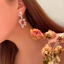 Bán buôn bông tai dài thanh lịch Zircon sang trọng tinh tế