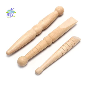 3 Que Massage toàn thân bằng gỗ - Dụng cụ thư giãn cơ bắp để giảm đau